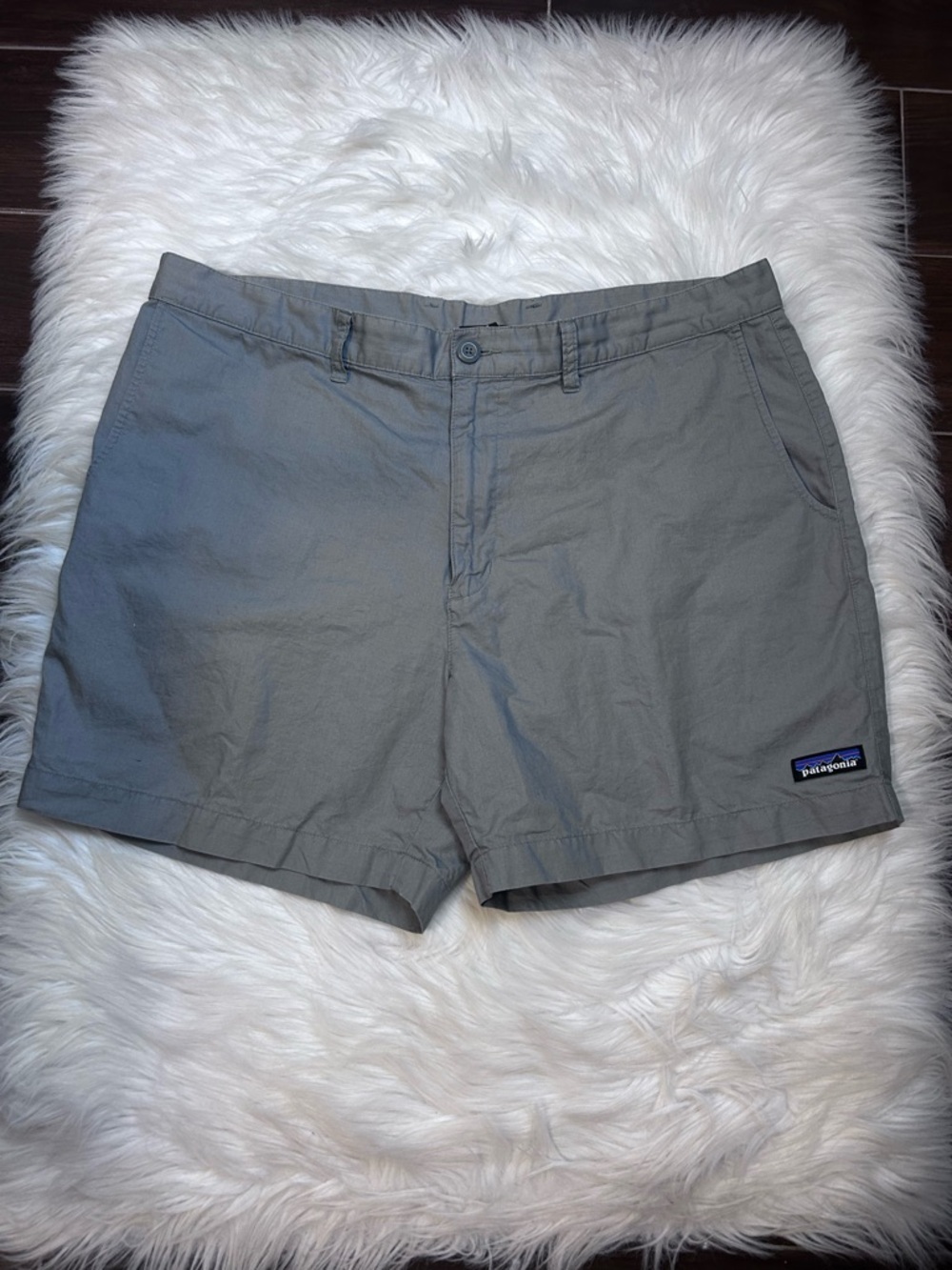 Patagonia All Wear Hemp Shorts Men's 38 Gray 6" Inseam Casual Hiking Classic